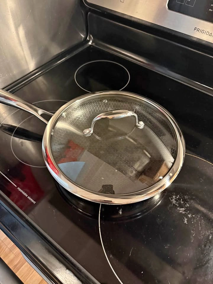 Hexclad 10 in Frying Pan with Lid