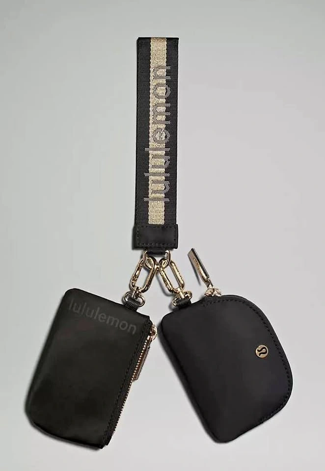 New Lulu Dual Pouch Wristlet Wallet Card Holder Coin Purse
