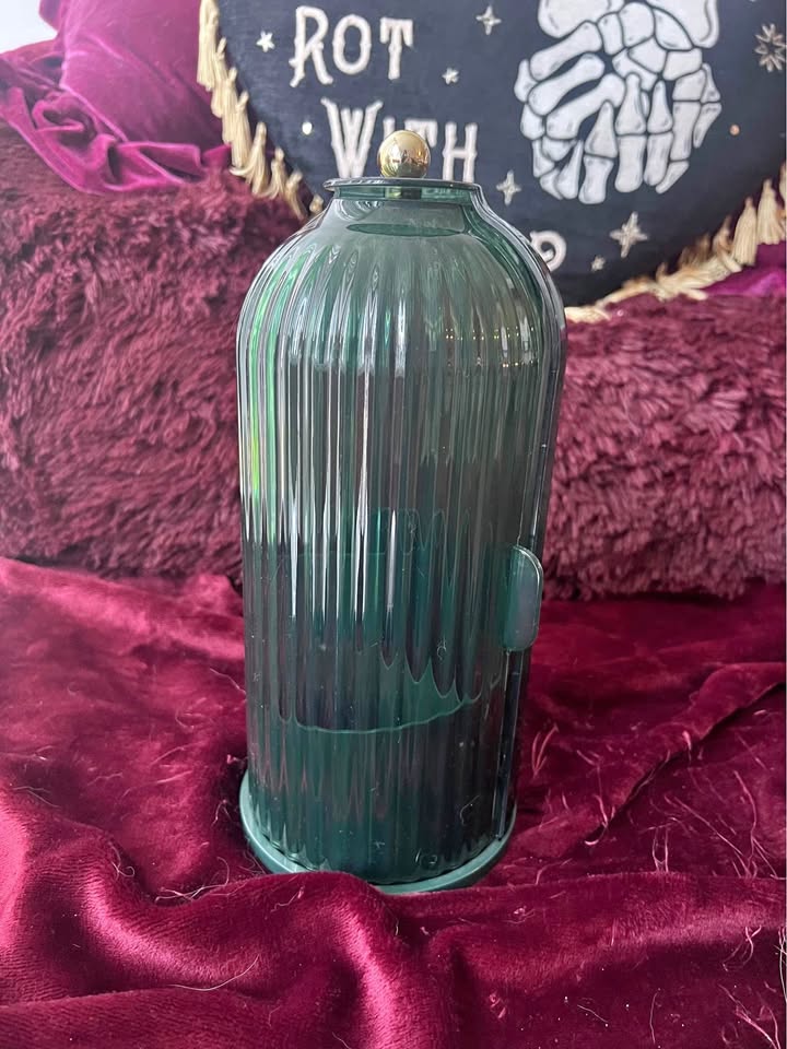 Make up brush organiser case pen holder bottle green cloche