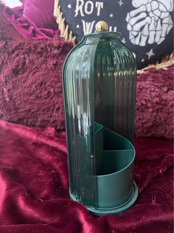 Make up brush organiser case pen holder bottle green cloche - photo 2