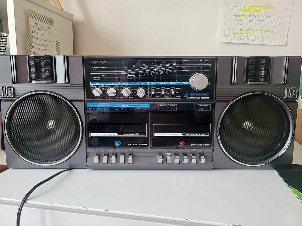 Citizen JTR 1456 Stereo 4 Band Radio Dual Cassette Recorder