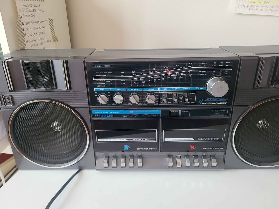Citizen JTR 1456 Stereo 4 Band Radio Dual Cassette Recorder - photo 2