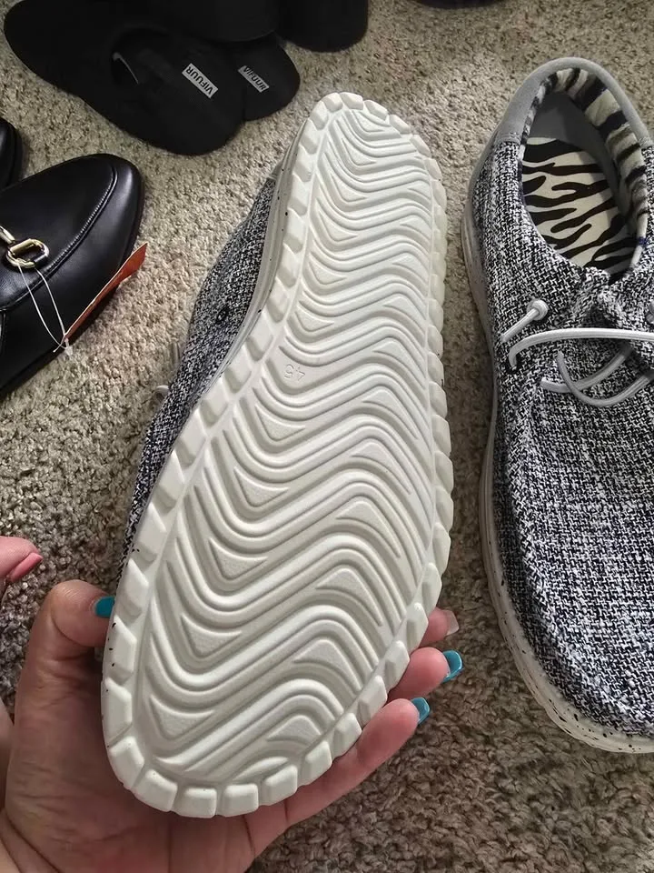 Size 45/11 Men's Casual Knit Walking Shoes - Unisex image indicator(2)