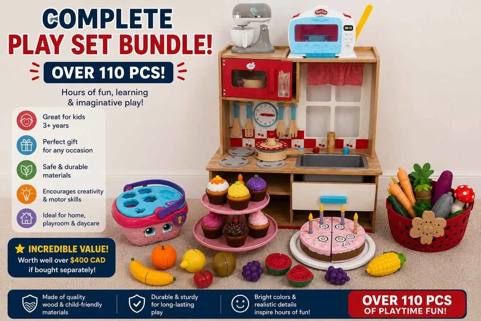 Ultimate Kids Play Kitchen Bundle – Over 110 Pieces - photo 2