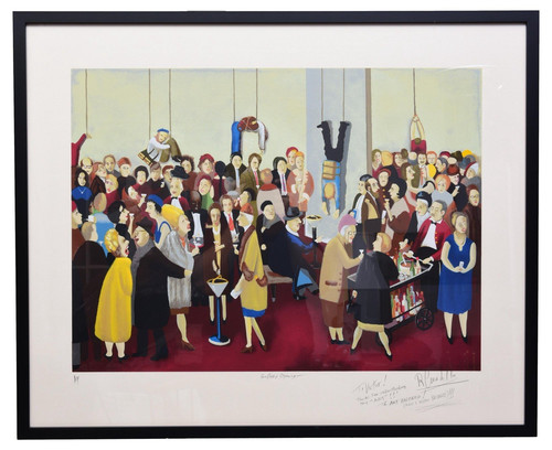 Robert Cenedella “Gallery Opening” Artist Proof Hand Signed