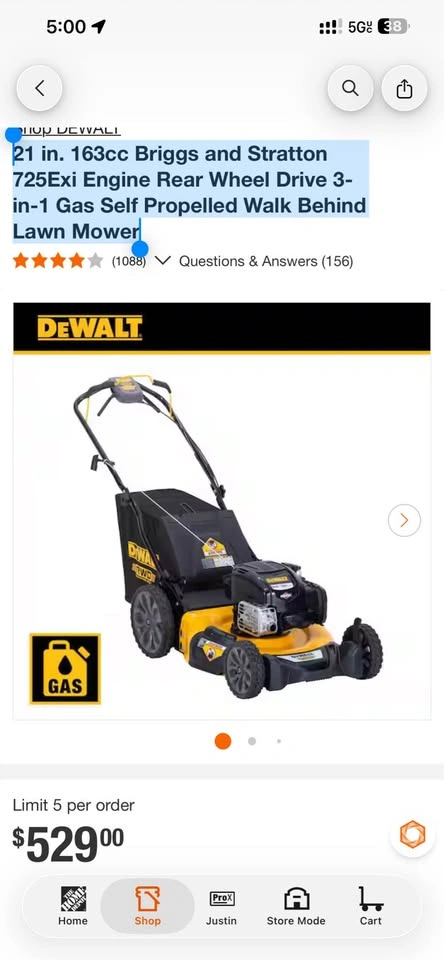 21in 163cc Briggs & Stratton 725Exi Self Propelled Mower - photo 4