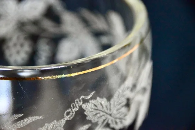 Vintage Bartlett Collins 806 Thumbprint Grapevine Goblet - 3 - photo 3