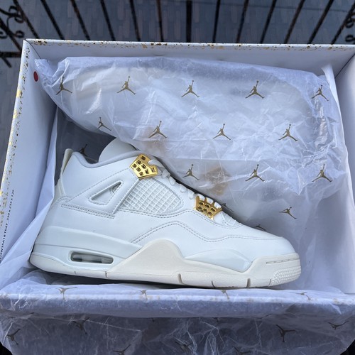 Air Jordan 4 Retro Metallic Gold W8.5/ 7M AQ9129-170