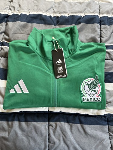 Adidas 2026 Mexico Men's DNA Track Top JZ6464 Size Medium NEW - photo 3