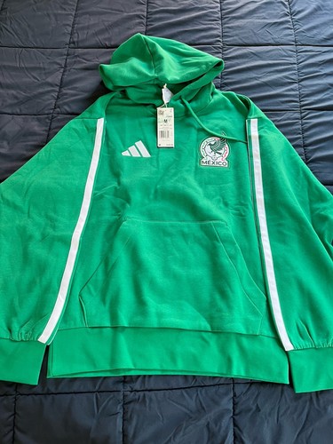 Adidas Men’s Green MEXICO DNA FLEECE HOODIE Size Medium