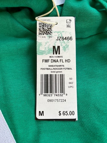Adidas Men’s Green MEXICO DNA FLEECE HOODIE Size Medium - photo 3