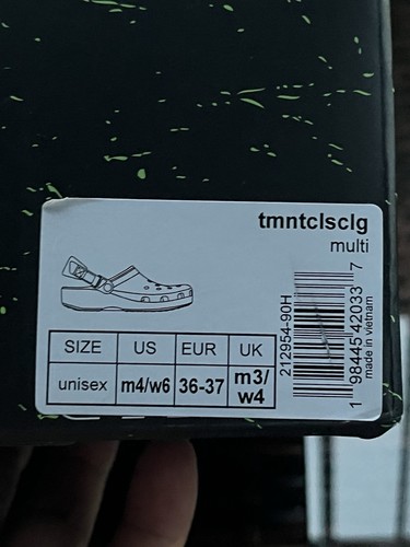 Crocs x TMNT Teenage Mutant Ninja Turtles Classic Clog Size 4M/6 - photo 3