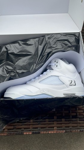 Air Jordan 5 Retro OG White Metallic Size 7.5 Men