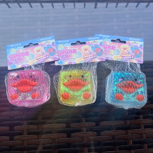 Lot of 3 New Sugar Swaps Duck Cube Squishy Fidget Toys