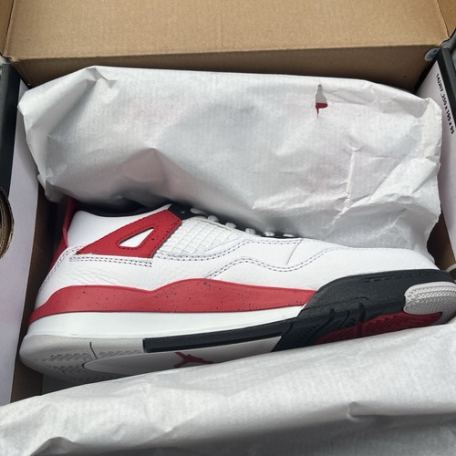 Air Jordan 4 PS White Fire Red - Black Unisex Kids' 2Y New