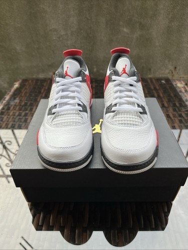 Air Jordan 4 PS White Fire Red - Black Unisex Kids' 2Y New - photo 2