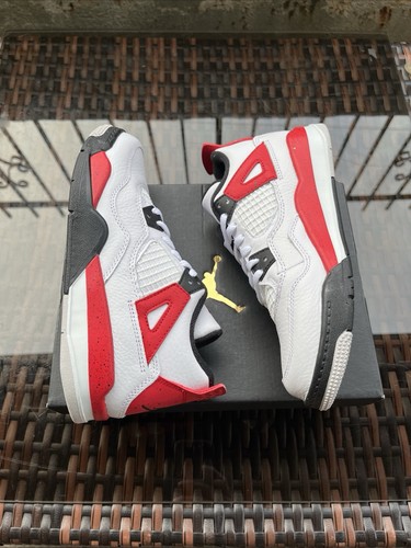 Air Jordan 4 PS White Fire Red - Black Unisex Kids' 2Y New - photo 4