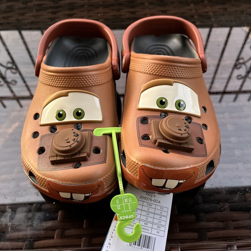 NEW Crocs Tow Mater Youth Size J5 Disney Pixar Cars Clog