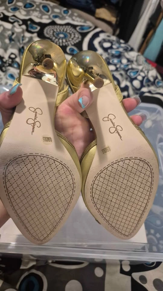 Jessica Simpson Green Satin Bow Stiletto Heels 8.5 - photo 4