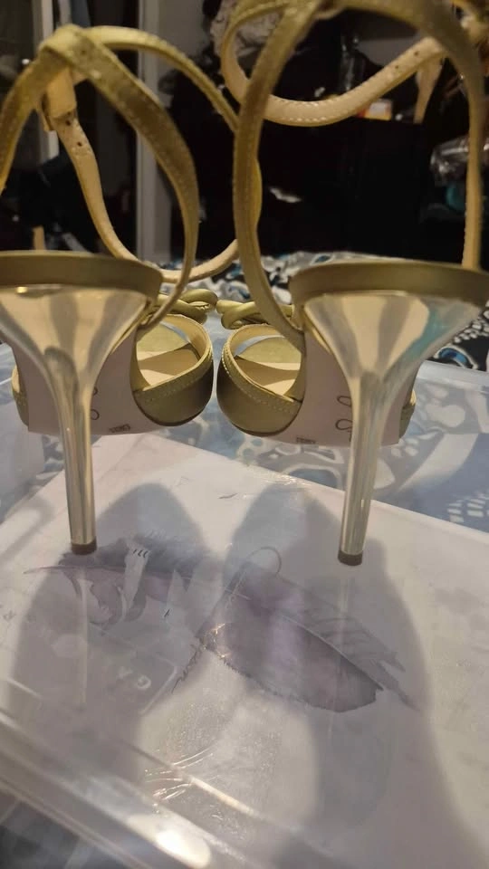 Jessica Simpson Green Satin Bow Stiletto Heels 8.5 - photo 5