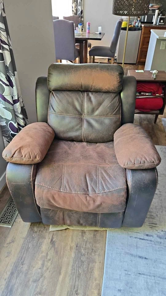 Brown Leather Recliner Chair