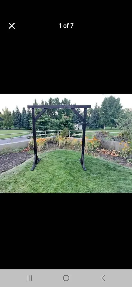 Dark Walnut Wedding Arch - photo 5
