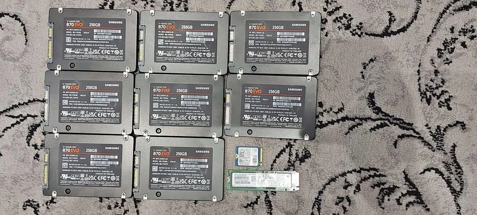 250GB SSD/512GB/ 1TB NVMe Available