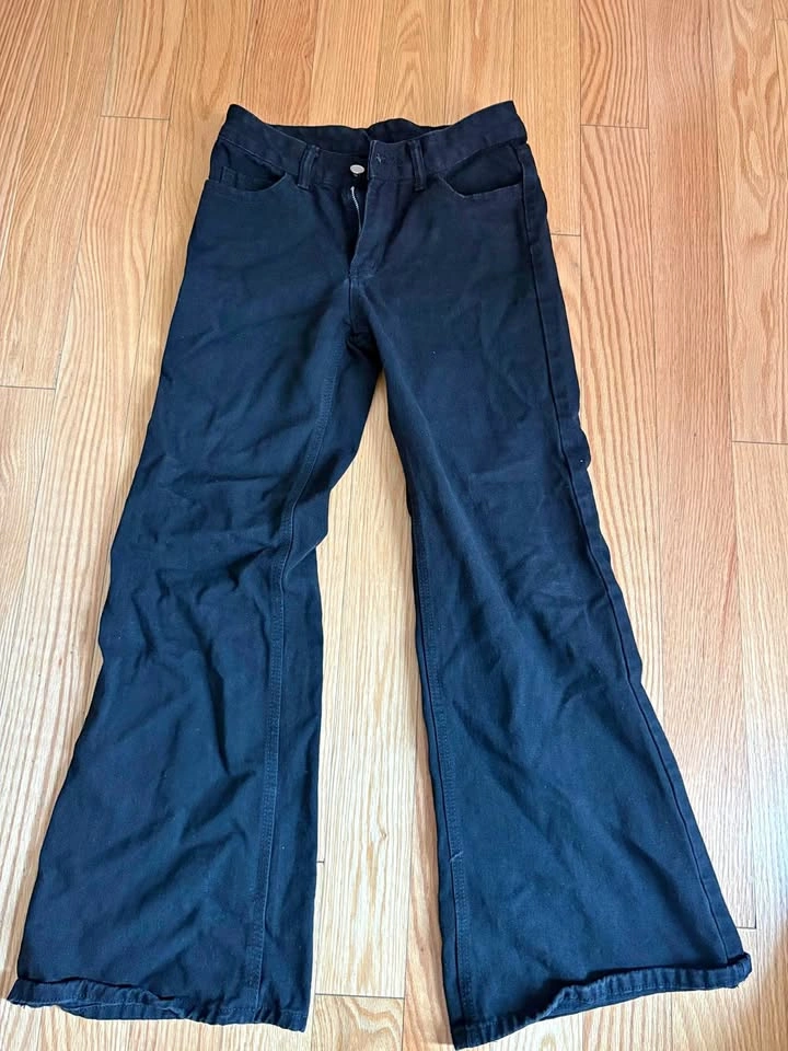 Black flared jeans