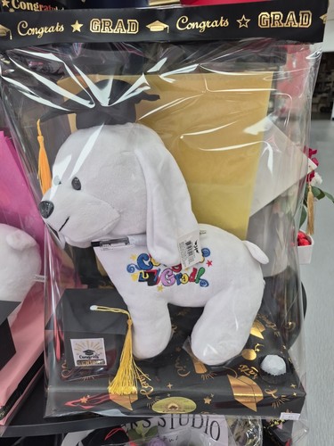 dog graduation cap plush