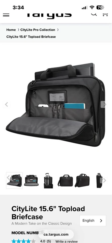 Targus 15.6” Laptop Bag New - photo 2