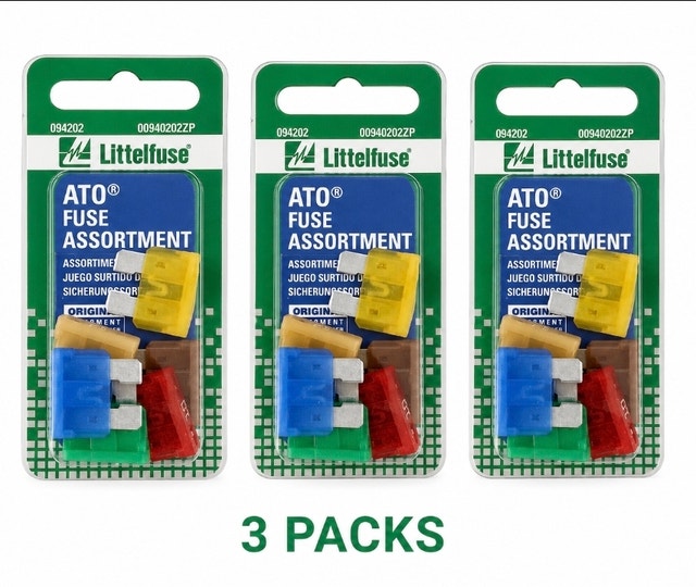 Littelfuse Automotive Fuse Kit – 3 Pack (6 Assorted Fuses/Pack)