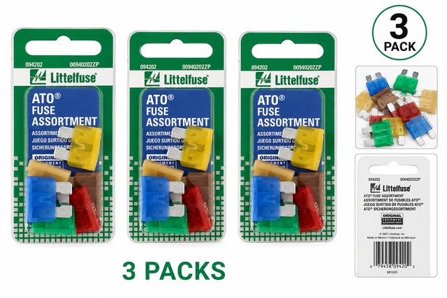 Littelfuse Automotive Fuse Kit – 3 Pack (6 Assorted Fuses/Pack) - photo 2
