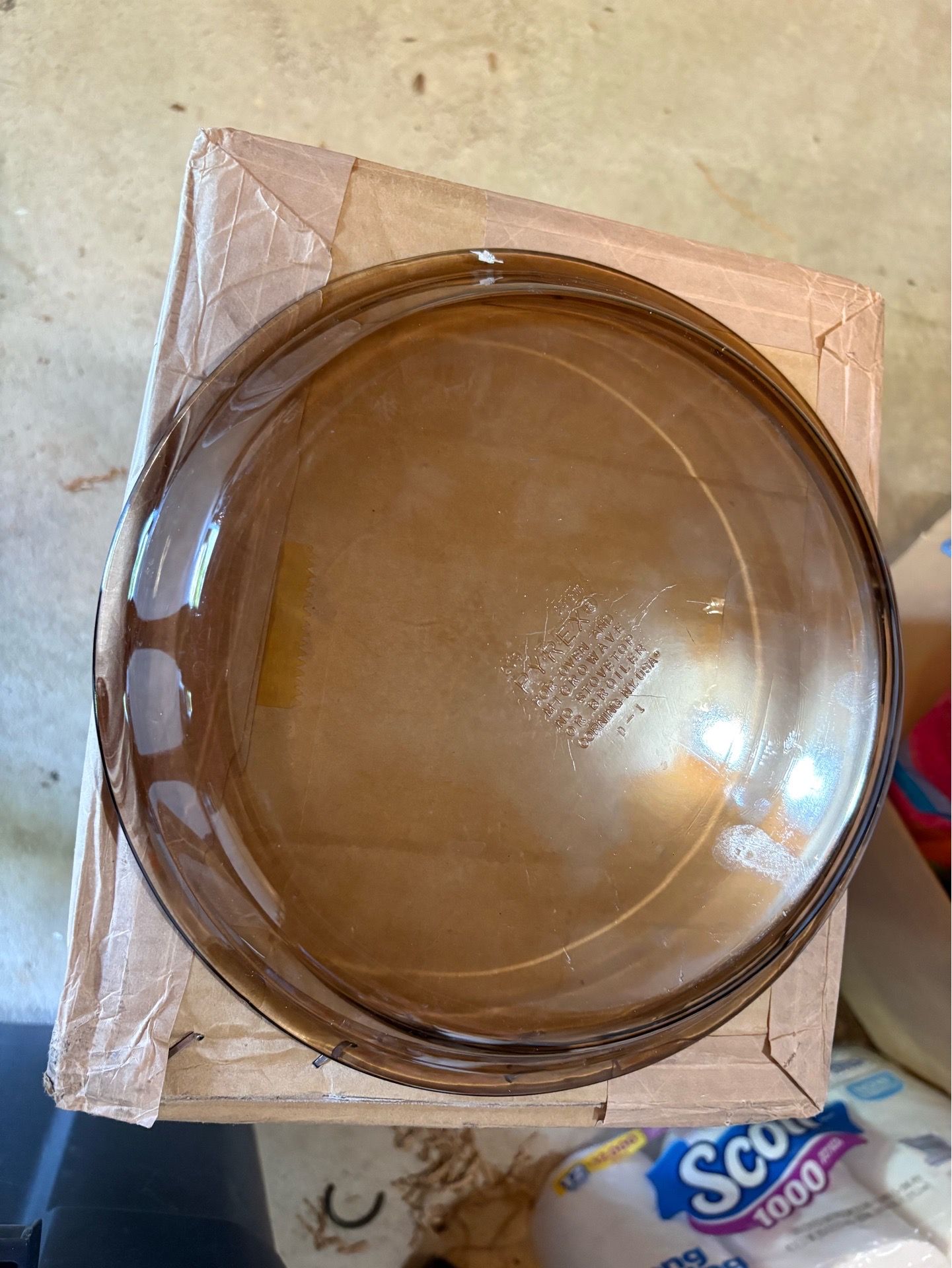 2 AMBER COLORED PYREX PIE PLATES - photo 4