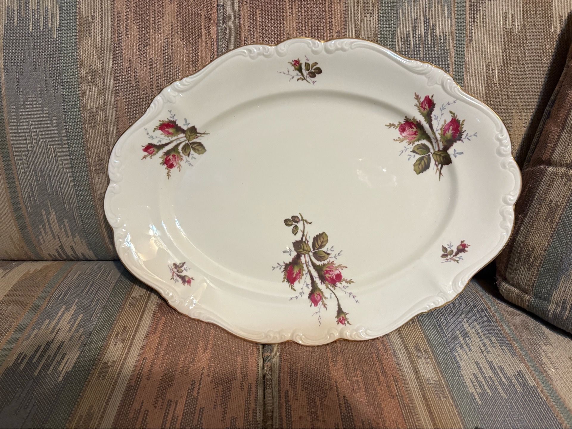 Rosenthal Continental Moss Rose Pompadour Oval Serving Platter - photo 2