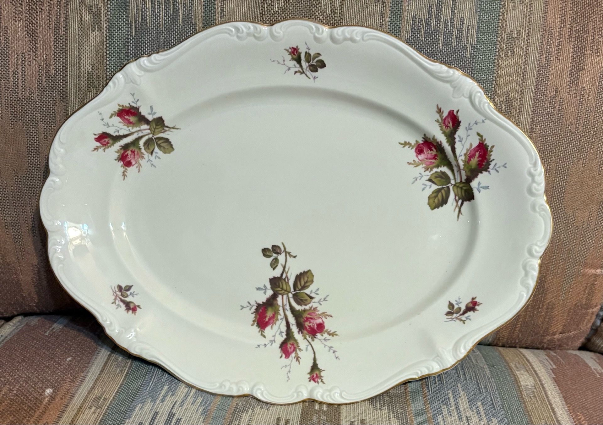 Rosenthal Continental Moss Rose Pompadour Oval Serving Platter - photo 3