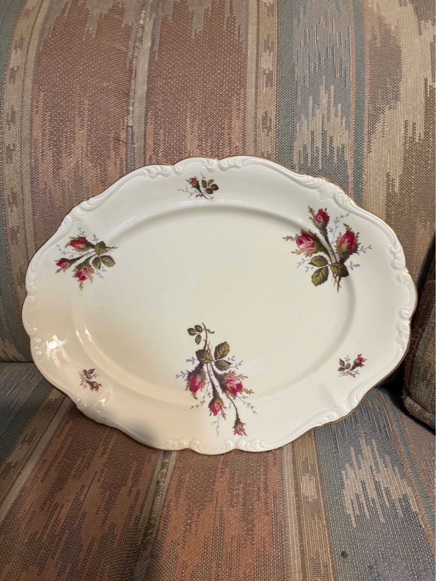 Rosenthal Continental Moss Rose Pompadour Oval Serving Platter - photo 4