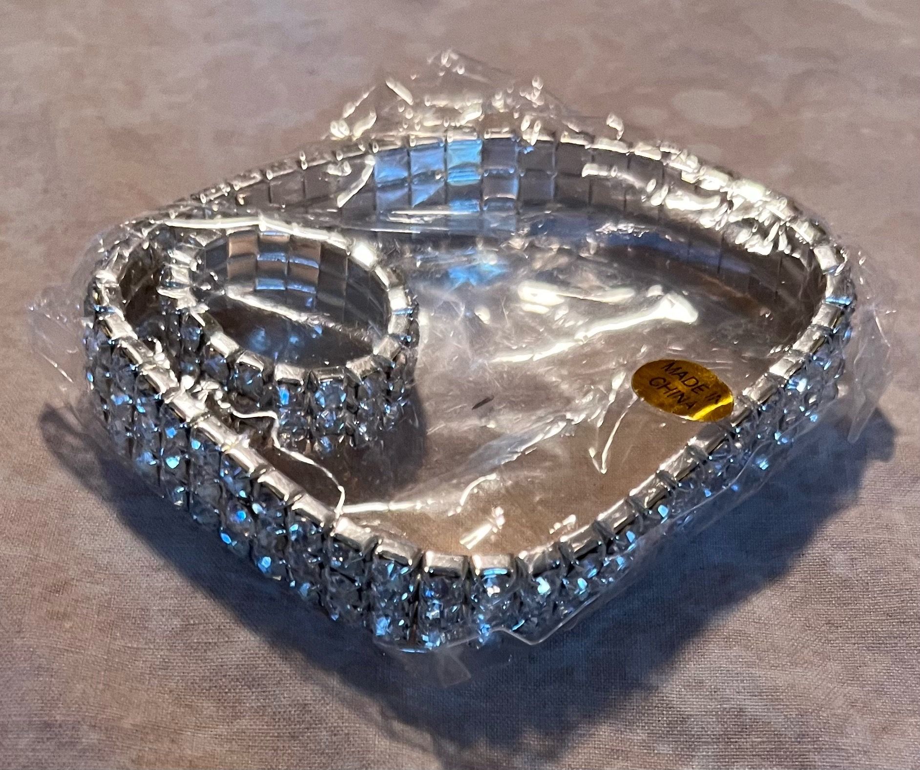 NEW SPARKLY ADJUSTABLE BRACELET AND MATCHING RING