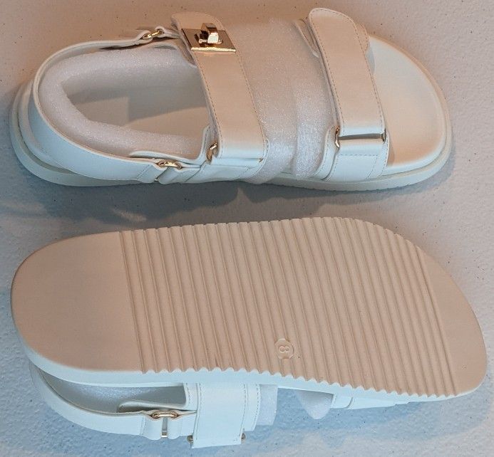 Women's Sandals White Size 8 New Three Pairs Available - photo 2