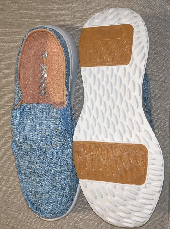Women's Brown / Blue Shoes Rubber Sole Shoe Size 9 New - photo 2