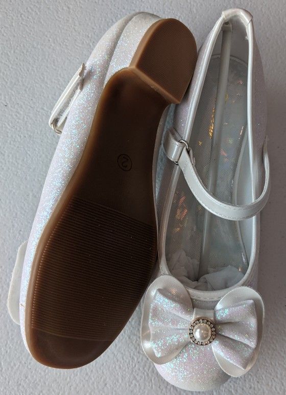 Furdeour Girls Dress Shoe Sparkly Glitter Shoes Size 2 New - photo 2