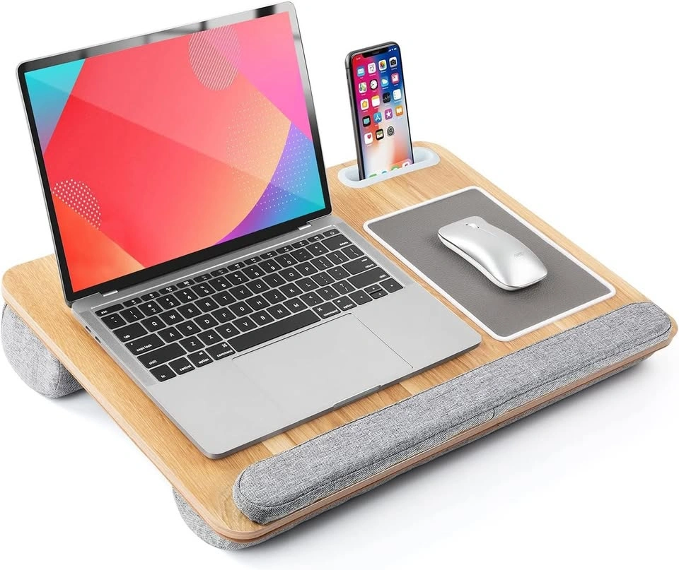 Laptop Lap Desk w/Mouse Pad & Cellphone Slot