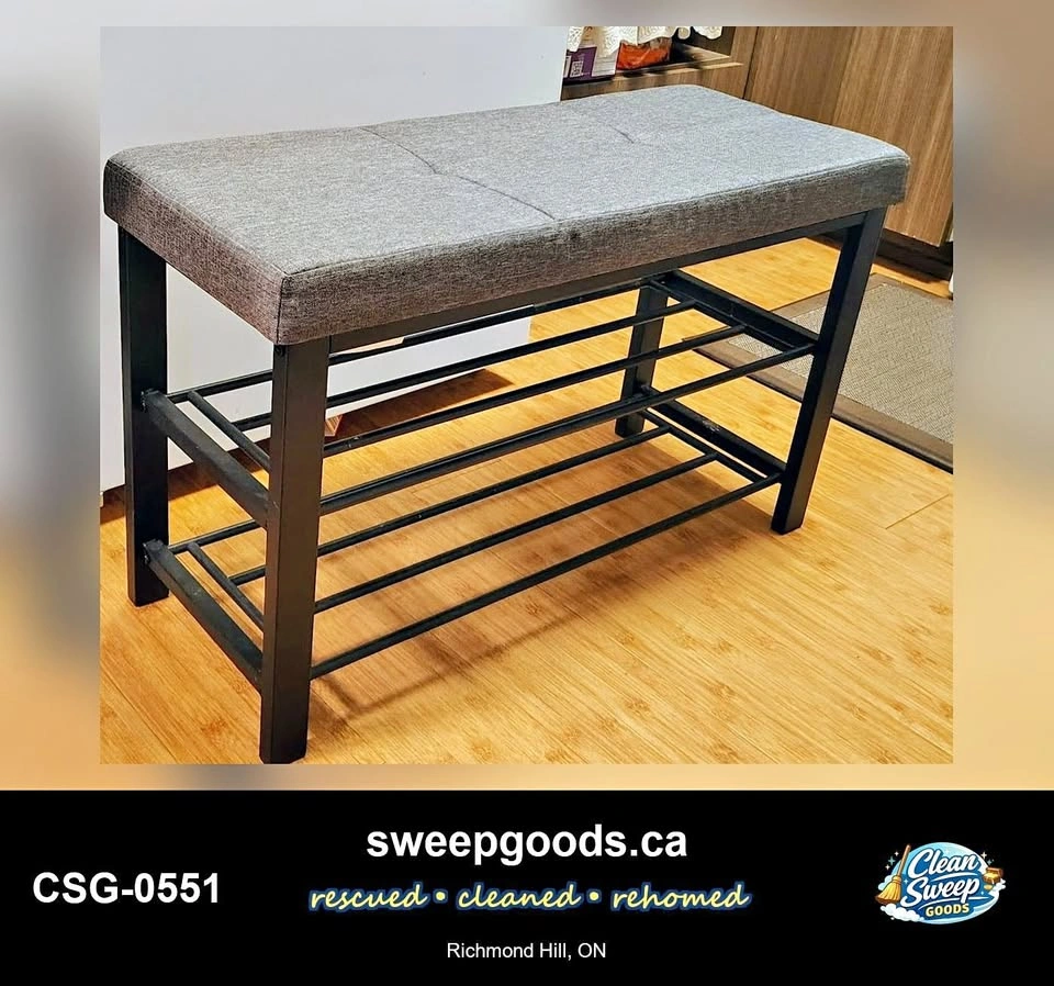 Bench with Padded Seat & Shoe Storage