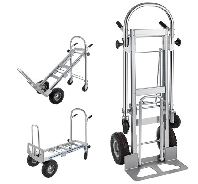 TOPDEEP 3 in 1 Aluminum Hand Truck, Convertible Dolly 1000 LBS