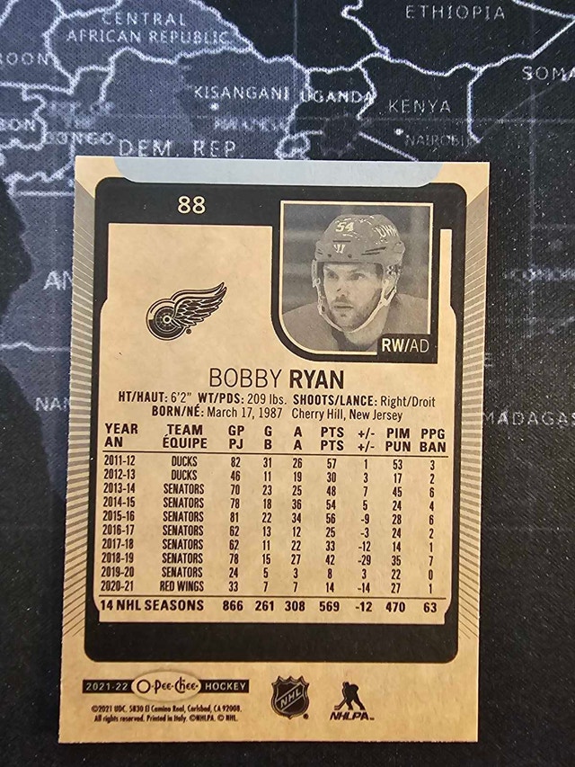 2021-22 O-Pee-Chee Bobby Ryan Hockey Card - photo 2