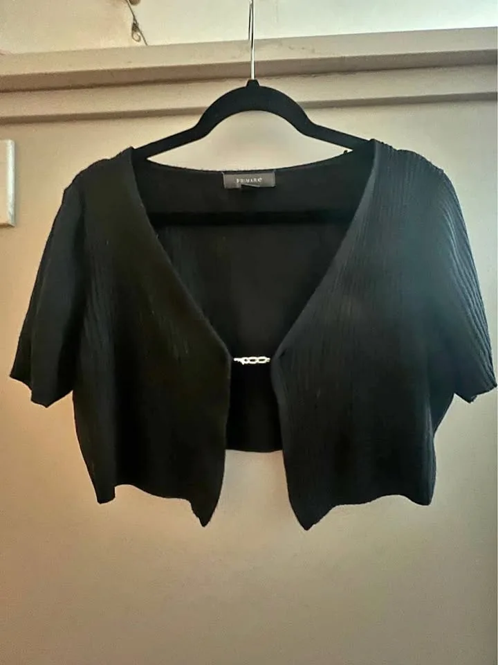 Black Primark bolero shrug cropped blazer 90s y2k thumbnail