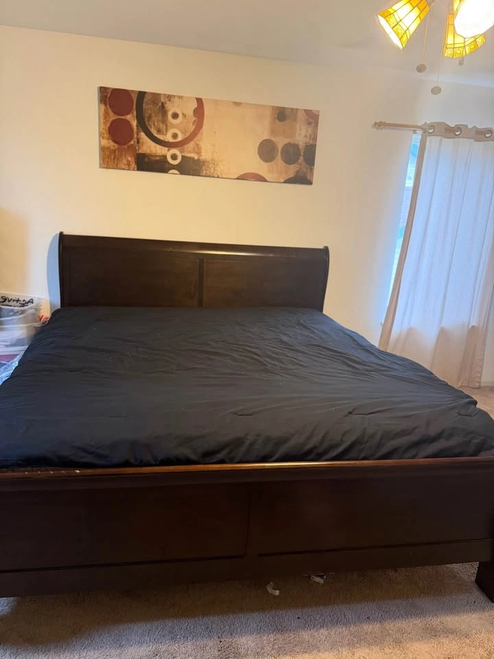 King Bed Frame with Mattress and Box Springs - photo 2