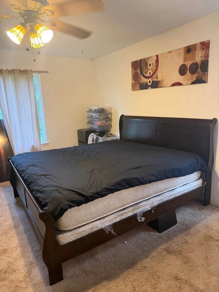 King Bed Frame with Mattress and Box Springs - photo 3