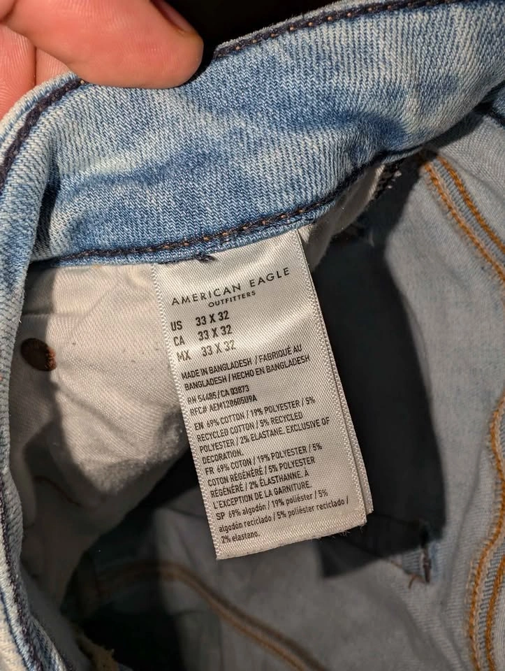 American Eagle Slim Straight men's Jeans 33x32 - photo 2