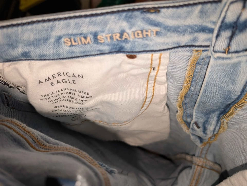 American Eagle Slim Straight men's Jeans 33x32 - photo 3