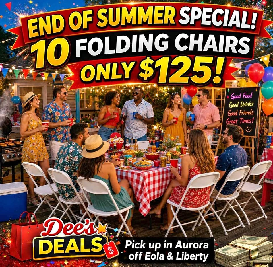10 Pack Folding Chairs BRAND new in box ONLY $125
